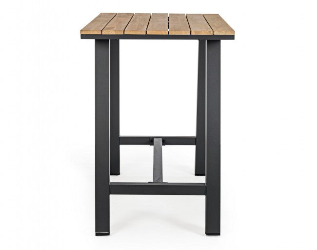 Tavolo Bar Alluminio Antracite Moderno da Esterno 131x73 - NAVIGATOR Colore: Antracite