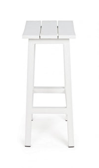 Sgabello Bar Alluminio Bianco Moderno da Esterno - NAVIGATOR Colore: Bianco