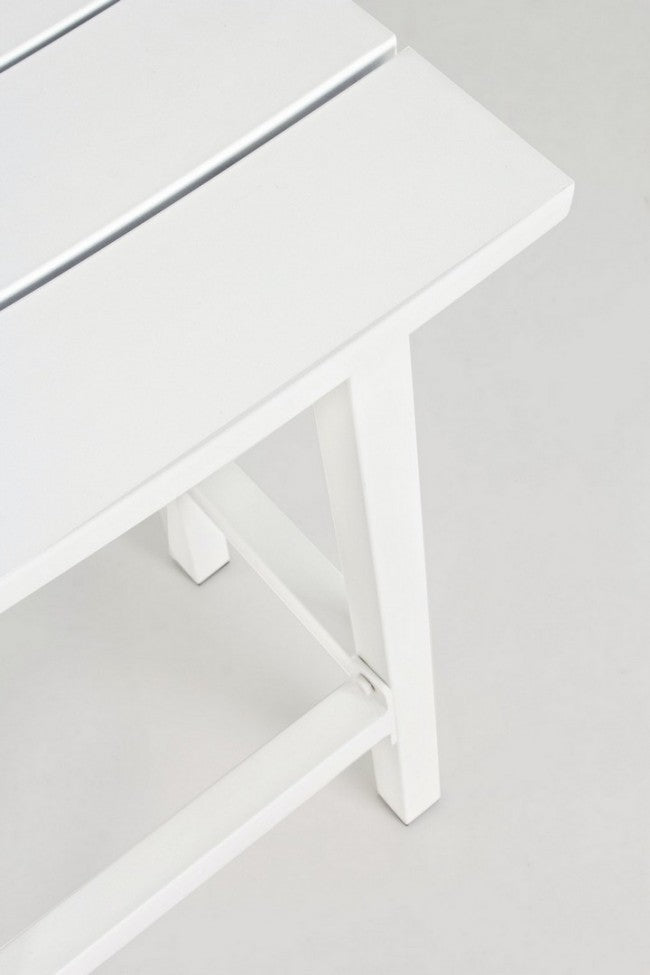 Sgabello Bar Alluminio Bianco Moderno da Esterno - NAVIGATOR Colore: Bianco