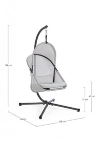 Poltrona Sospesa Acciaio Grigio Moderna da Esterno - MEADOW