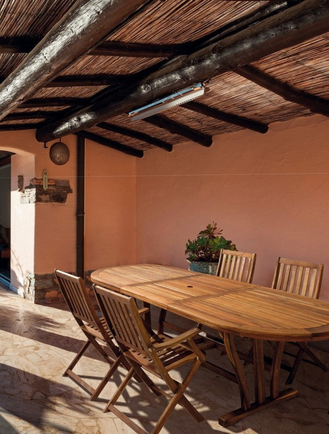 Set 2 Sedie con Braccioli Legno Marrone da Esterno - SERENITY