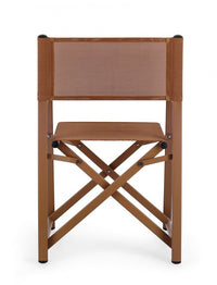 Set 2 Sedie Regista Alluminio Blu Moderne da Esterno - TERRA Colore: Marrone