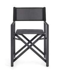 Set 2 Sedie Regista Alluminio Blu Moderne da Esterno - TERRA Colore: Grigio