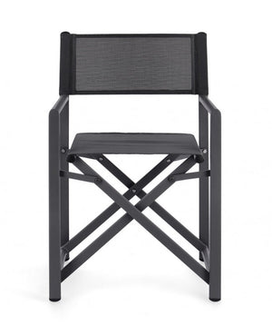 Set 2 Sedie Regista Alluminio Blu Moderne da Esterno - TERRA Colore: Grigio