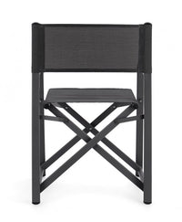 Set 2 Sedie Regista Alluminio Blu Moderne da Esterno - TERRA Colore: Grigio