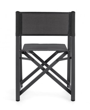 Set 2 Sedie Regista Alluminio Blu Moderne da Esterno - TERRA Colore: Grigio