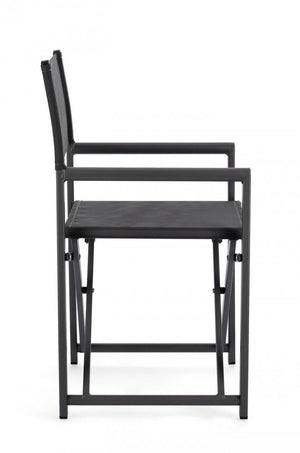 Set 2 Sedie Regista Alluminio Blu Moderne da Esterno - TERRA Colore: Grigio