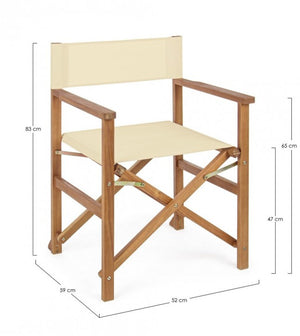 Sedia Regista pieghevole in legno (6 Pezzi) - NOEMI Colore: Avorio