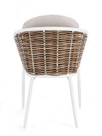 Set 4 Sedie da Giardino Alluminio Bianco Stile Moderno - BEAUTIFUL Colore: Bianco