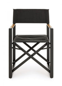 Set 2 Sedie Regista Alluminio Antracite Moderne da Esterno - LAGOON Colore: Antracite