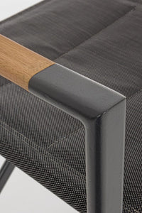 Set 2 Sedie Regista Alluminio Antracite Moderne da Esterno - LAGOON Colore: Antracite