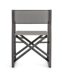 Set 2 Sedie Regista Alluminio Tortora Moderna da Esterno - STRONG Colore: Antracite