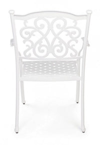 Set 4 Sedie con Braccioli Alluminio Antracite da Esterno - CLASSIC Colore: Bianco