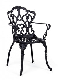 Set 2 Sedie in Alluminio Bianco Stile Classico da Giardino - CLASSIC Colore: Antracite