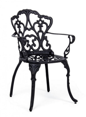 Set 2 Sedie in Alluminio Bianco Stile Classico da Giardino - CLASSIC Colore: Antracite