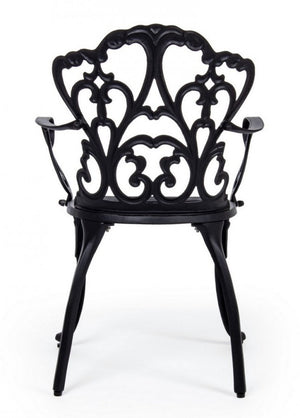 Set 2 Sedie in Alluminio Bianco Stile Classico da Giardino - CLASSIC Colore: Antracite