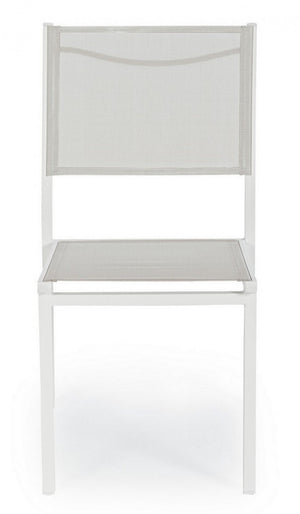 Sedia da giardino in alluminio (6 Pezzi) - HILDE Colore: Bianco
