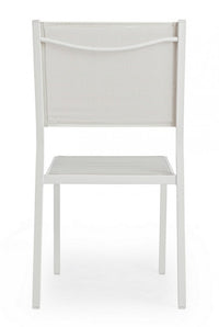 Sedia da giardino in alluminio (6 Pezzi) - HILDE Colore: Bianco