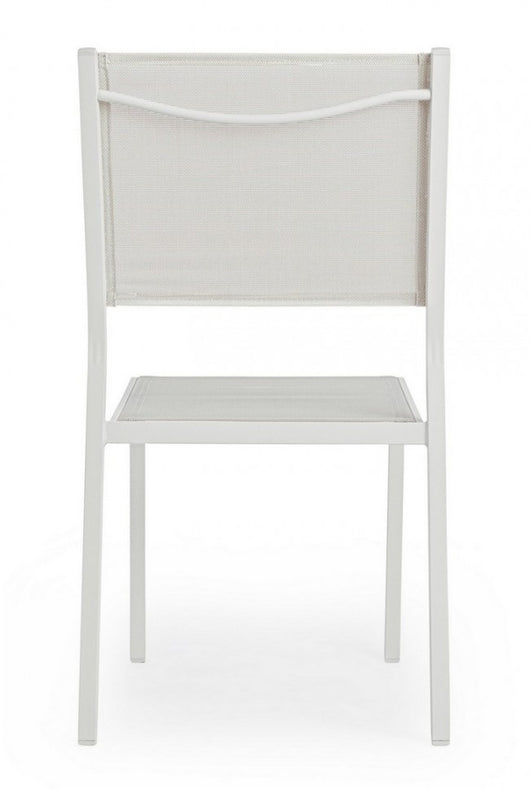 Sedia da giardino in alluminio (6 Pezzi) - HILDE Colore: Bianco