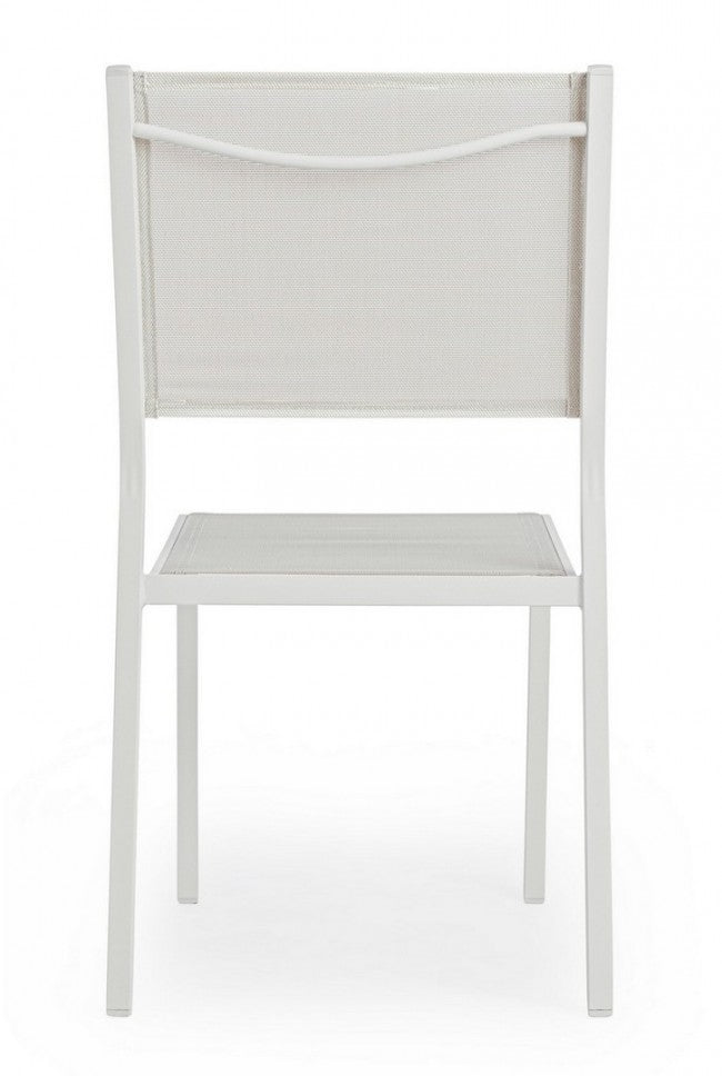 Sedia da giardino in alluminio (6 Pezzi) - HILDE Colore: Bianco