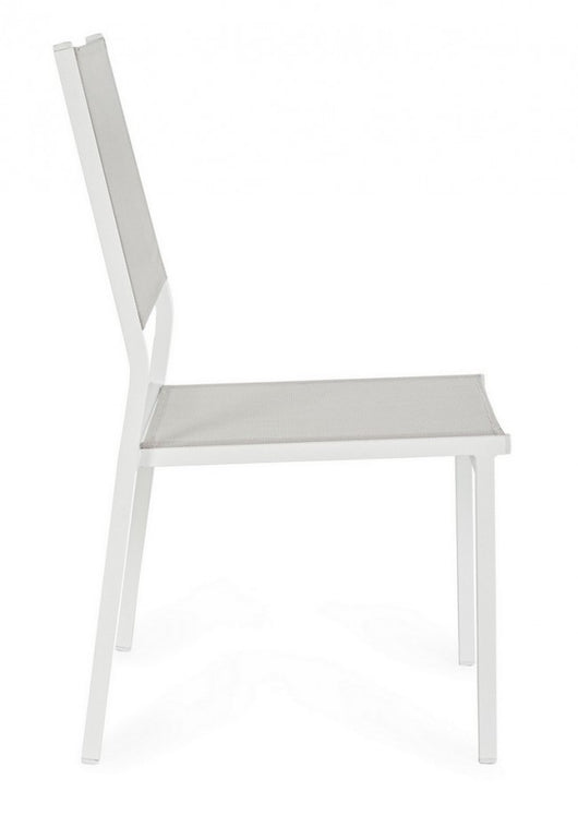 Sedia da giardino in alluminio (6 Pezzi) - HILDE Colore: Bianco