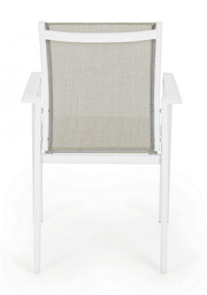 Sedia da giardino in alluminio con Braccioli (6 Pezzi) - ELIAS Colore: Bianco