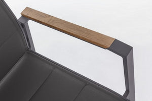 Sedia da giardino in alluminio con Braccioli (6 Pezzi) - ELIAS Colore: Antracite