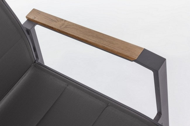 Sedia da giardino in alluminio con Braccioli (6 Pezzi) - ELIAS Colore: Antracite