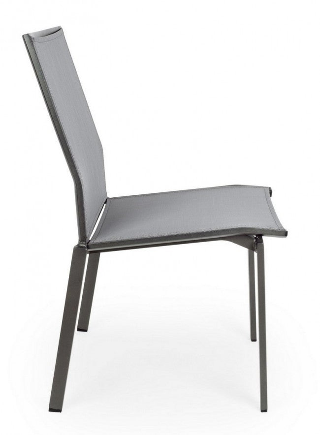 Sedia da giardino in alluminio (4 Pezzi) - CRUISE Colore: Antracite