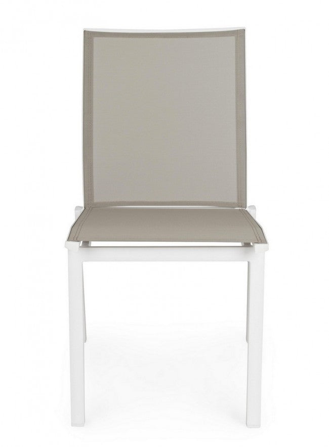 Sedia da giardino in alluminio (4 Pezzi) - CRUISE Colore: Bianco