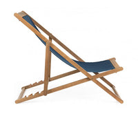 Set 4 Sdraio Legno Verde Chiaro da Giardino - SERENITY Colore: Blu