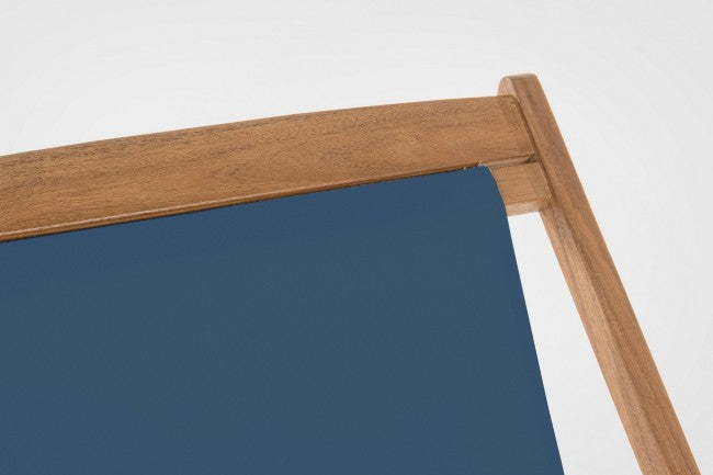 Set 4 Sdraio Legno Verde Chiaro da Giardino - SERENITY Colore: Blu