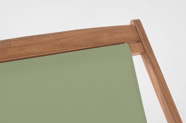 Set 4 Sdraio Legno Verde Chiaro da Giardino - SERENITY Colore: Verde Scuro