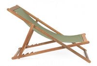 Set 4 Sdraio Legno Verde Chiaro da Giardino - SERENITY Colore: Verde Scuro