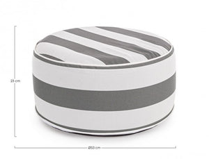 Pouf Gonfiabile da esterno (2 Pezzi) - RIGHE Colore: Grigio