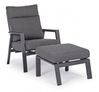 Pouf da esterno in alluminio - KLEDI Colore: Antracite