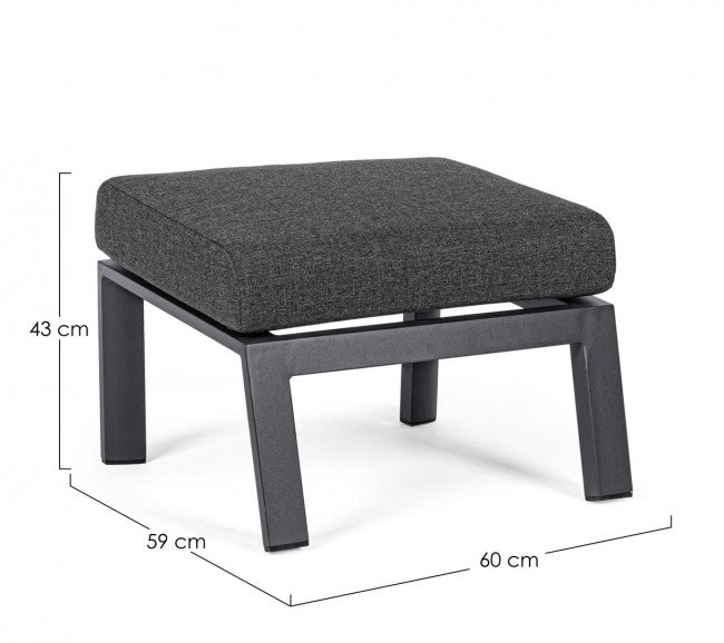 Pouf da esterno in alluminio - KLEDI Colore: Antracite