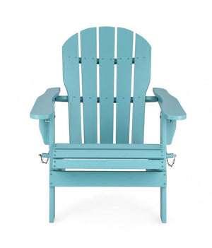 Poltrona Pieghevole Legno Grigio da Esterno - HISTORIC Colore: Azzurro