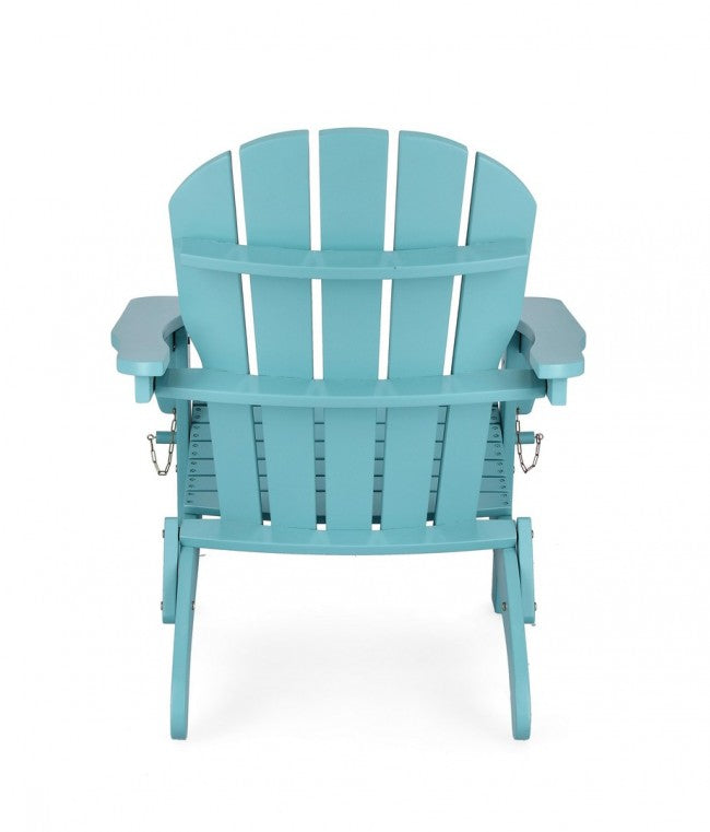 Poltrona Pieghevole Legno Grigio da Esterno - HISTORIC Colore: Azzurro