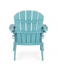 Poltrona Pieghevole Legno Grigio da Esterno - HISTORIC Colore: Azzurro