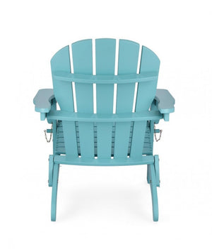 Poltrona Pieghevole Legno Grigio da Esterno - HISTORIC Colore: Azzurro