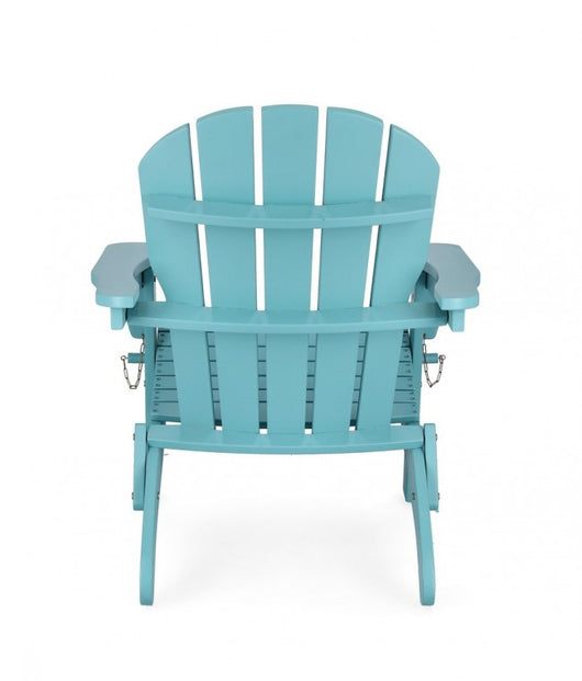 Poltrona Pieghevole Legno Grigio da Esterno - HISTORIC Colore: Azzurro