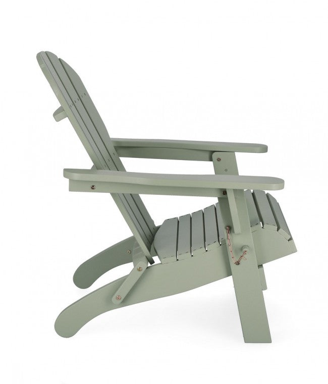 Poltrona Pieghevole Legno Grigio da Esterno - HISTORIC Colore: Verde