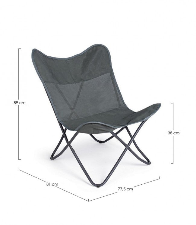 Poltrona Acciaio Verde Moderna da Esterno - FLIGHT Colore: Verde