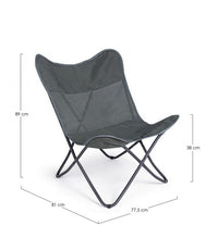 Poltrona Acciaio Verde Moderna da Esterno - FLIGHT Colore: Verde