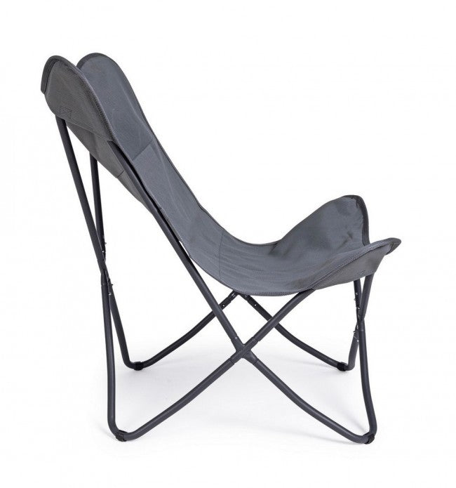 Poltrona Acciaio Verde Moderna da Esterno - FLIGHT Colore: Grigio