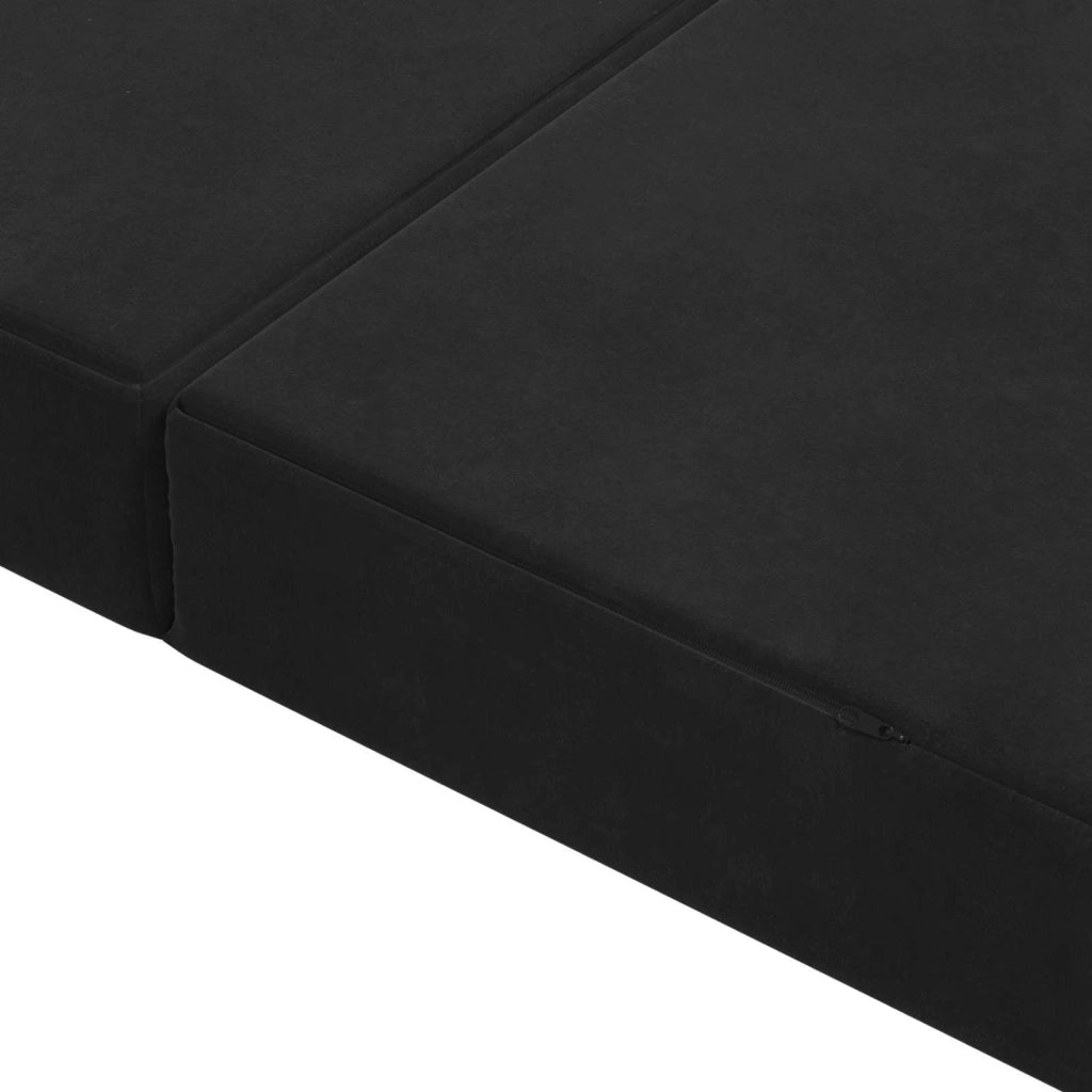 Divano Letto Pieghevole 160 x 67 x 45 cm Nero 900243