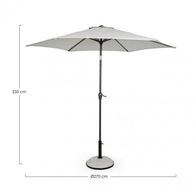 Ombrellone Alluminio Turchese Moderno da Giardino - EXOTICA Colore: Naturale, Dimensione: 270x270 cm