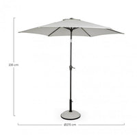 Ombrellone Alluminio Turchese Moderno da Giardino - EXOTICA Colore: Naturale, Dimensione: 270x270 cm