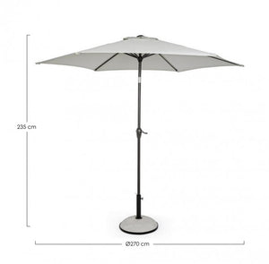 Ombrellone Alluminio Turchese Moderno da Giardino - EXOTICA Colore: Naturale, Dimensione: 270x270 cm